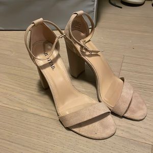 Nude Ankle Strap Heels